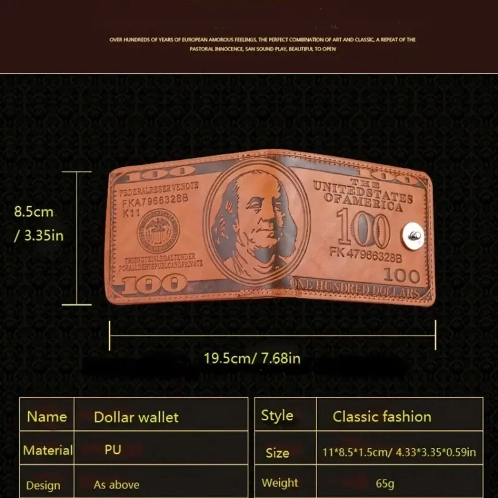 Men's 100 Dollar Brown Wallet